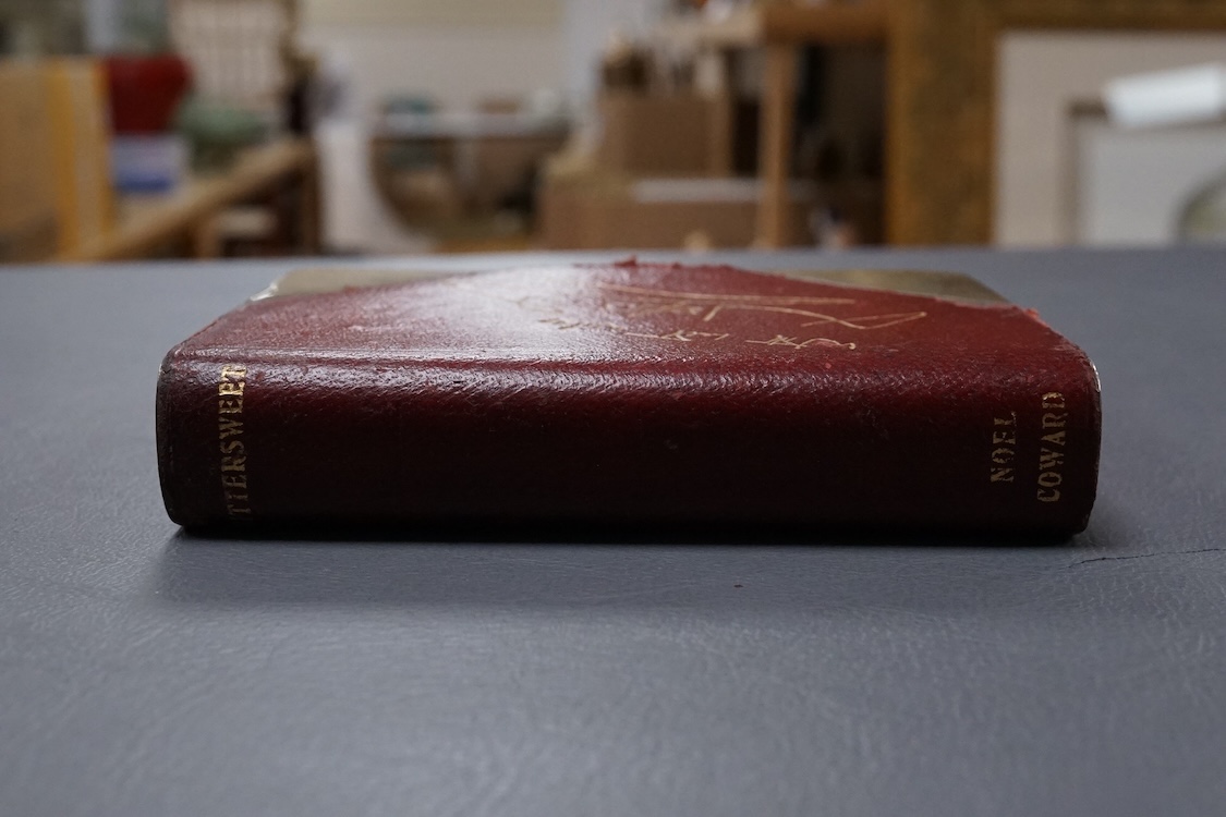 A rare novely hip flask in the form of a book, presented to the members of the cast (14) on the opening night of Noel Coward’s operetta Bittersweet at His Majesty's Theatre - 18th July 1929, of course construction with l